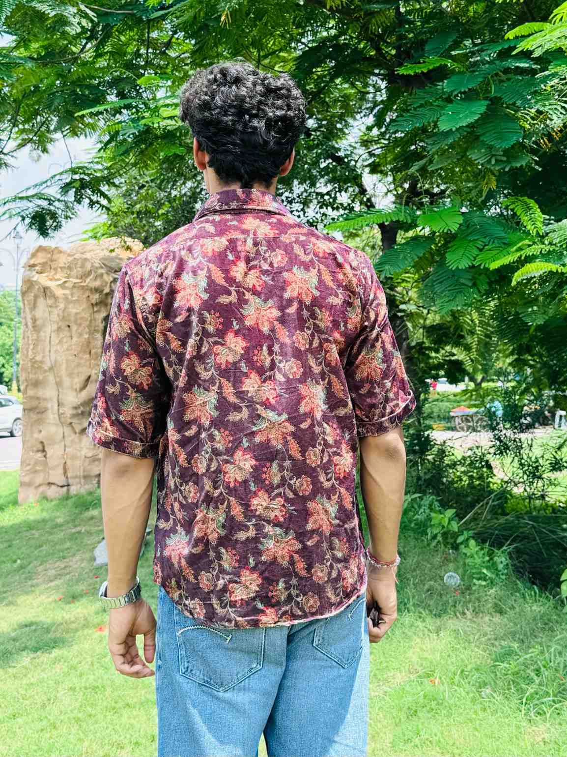 Kalamkari Cotton Velvet Shirt