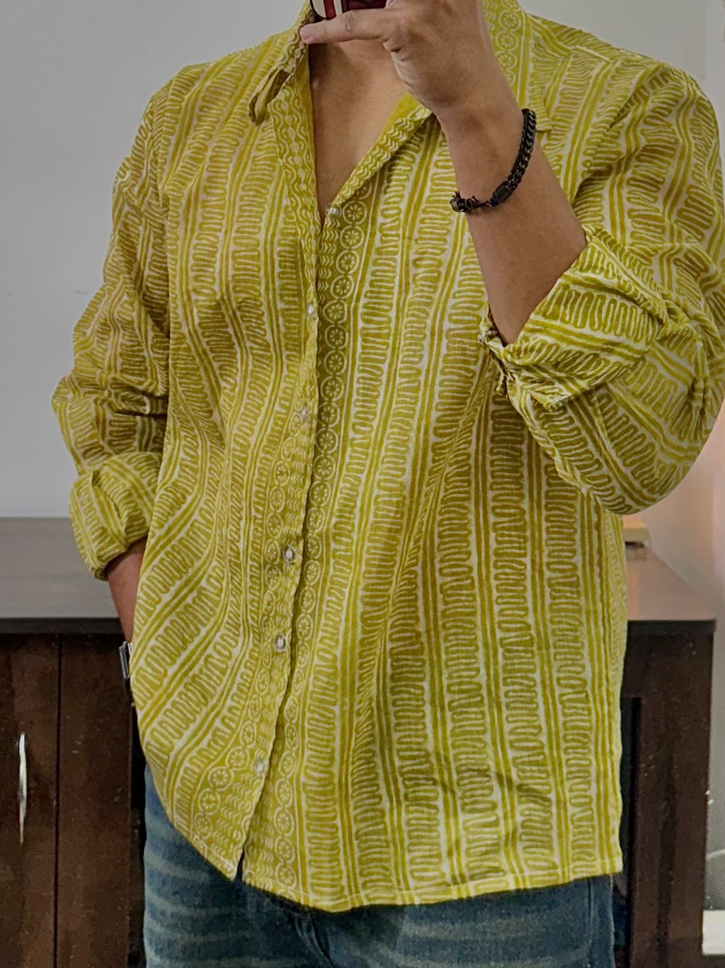 The “Breeze Classic” Full-Sleeve Green Mull Shirt