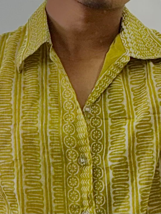 The “Breeze Classic” Full-Sleeve Green Mull Shirt