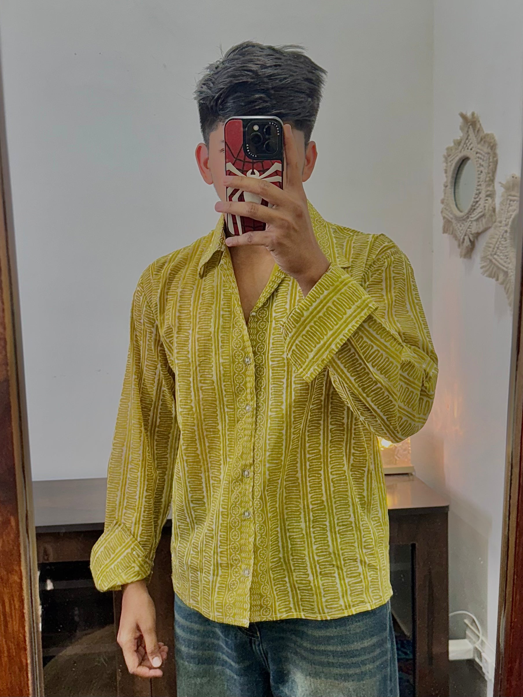 The “Breeze Classic” Full-Sleeve Green Mull Shirt