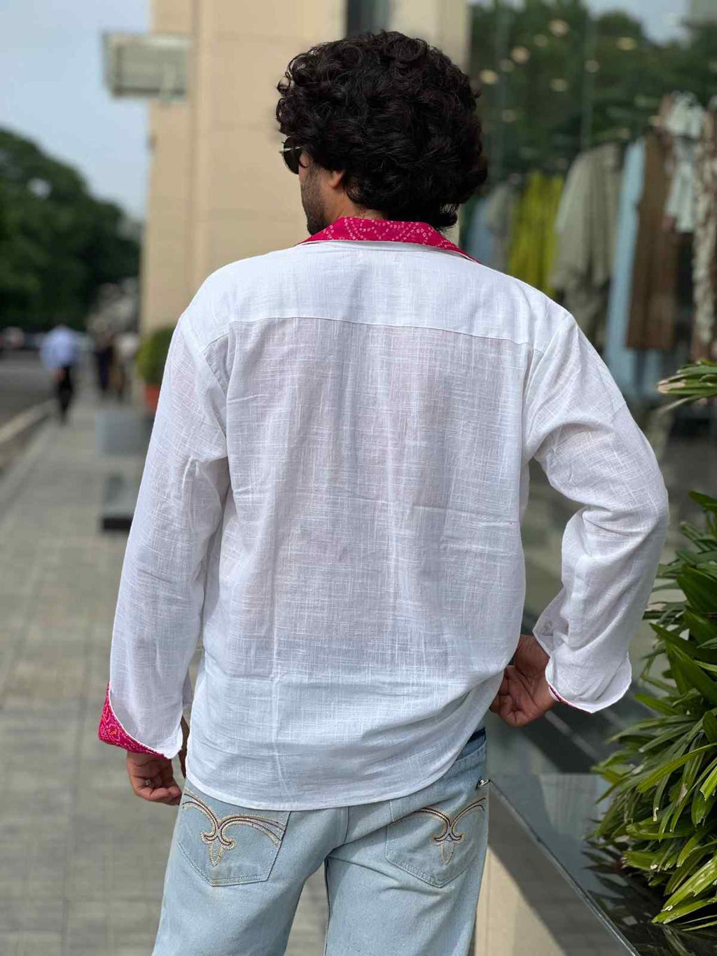 Bandhej Collar shirt