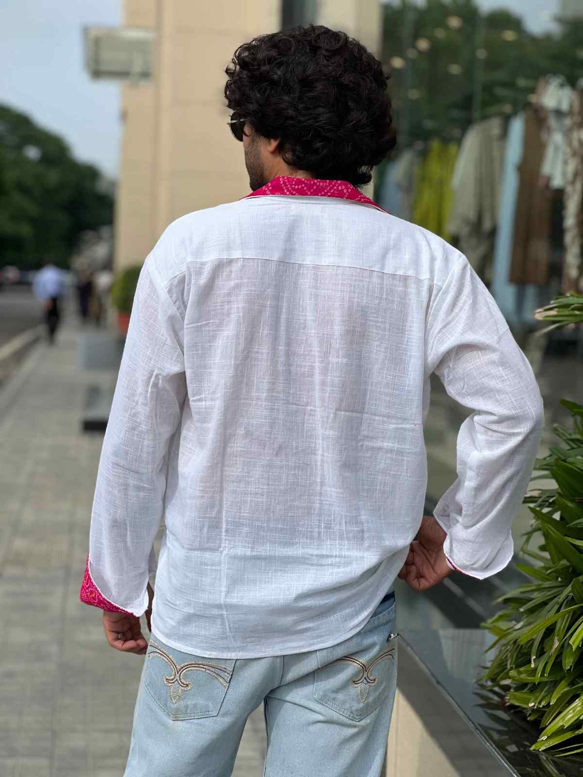 Bandhej Collar shirt