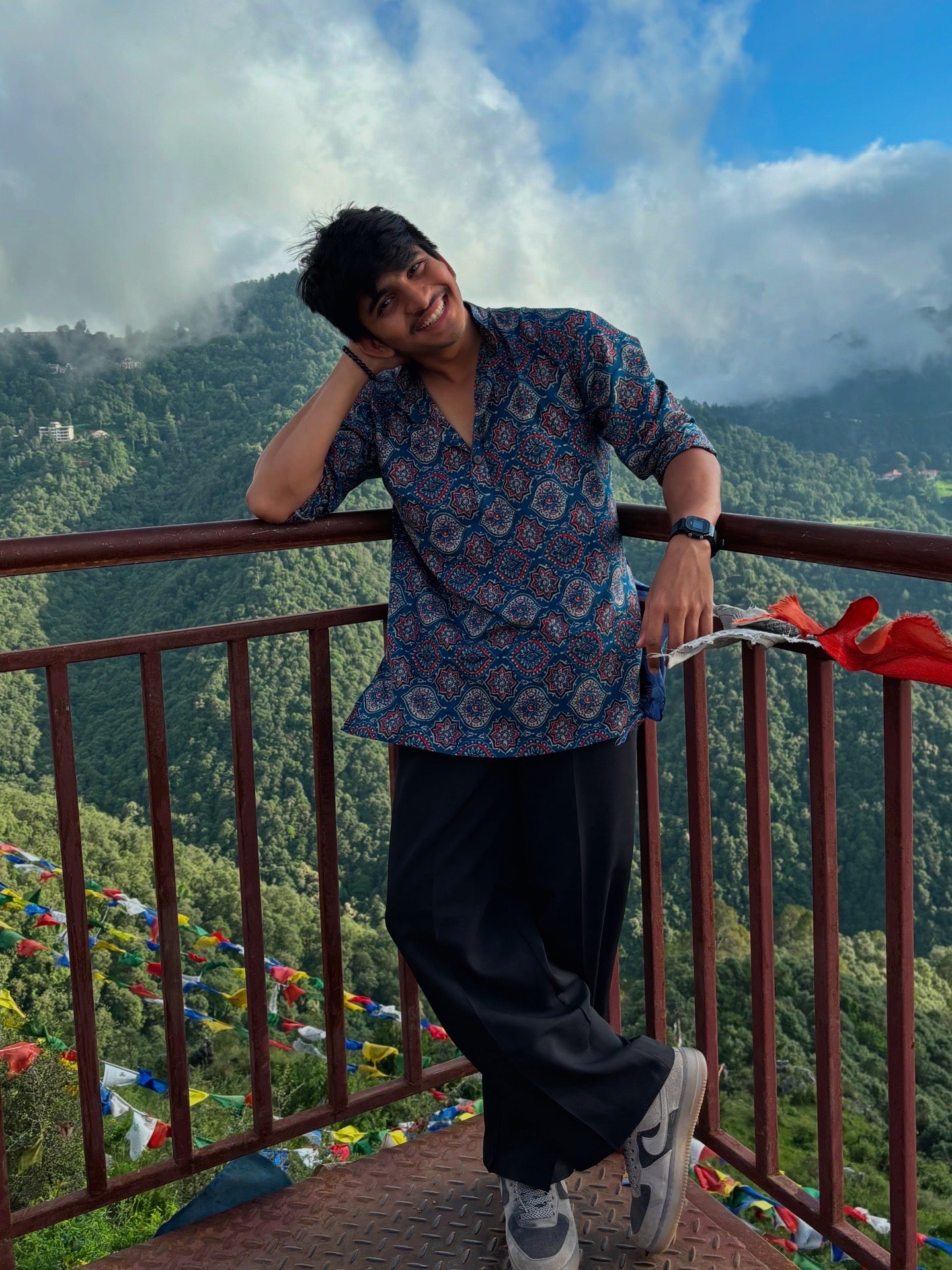 Blue Ajrakh Short Kurta