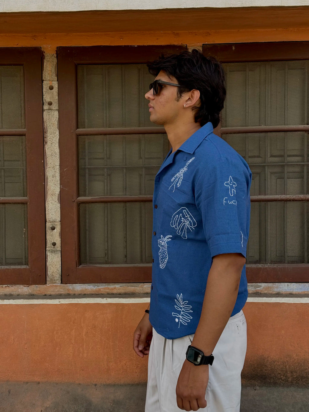 Blue Grove Hand Embroidered Shirt