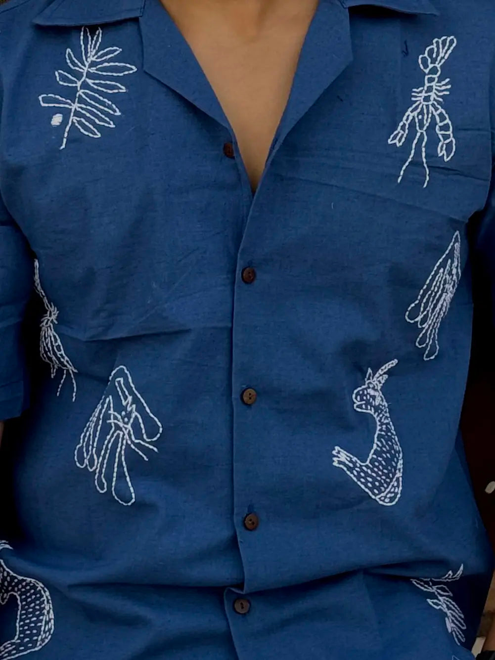 Blue Grove Hand Embroidered Shirt