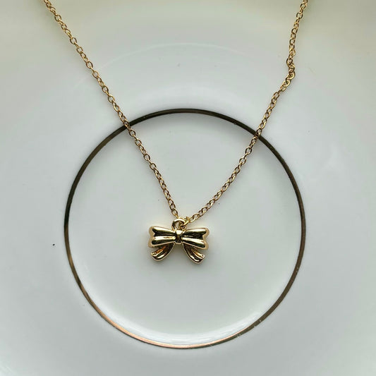 Tiny Bow Necklace-2B1035