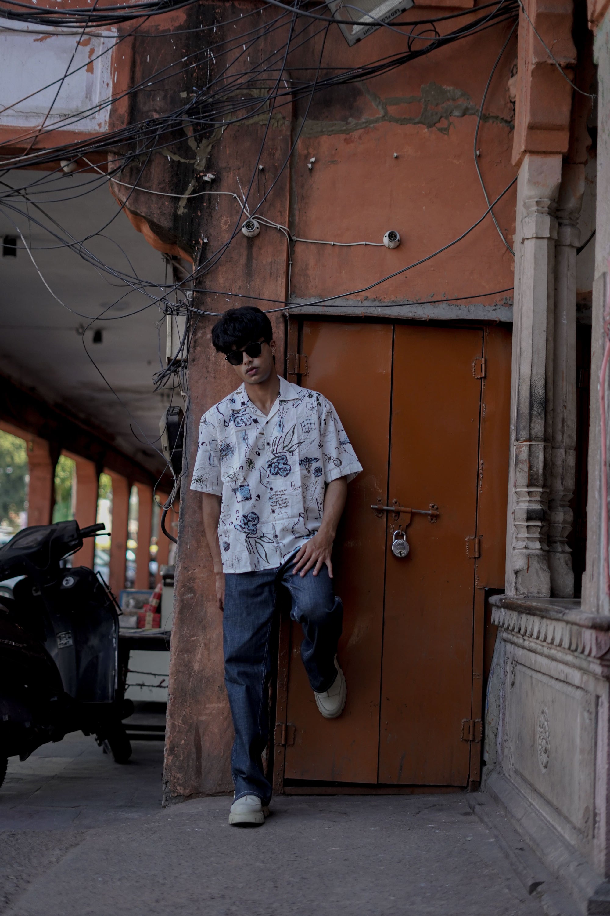 Abstract Cotton Flex Shirt