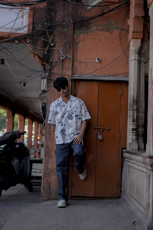 Abstract Cotton Flex Shirt