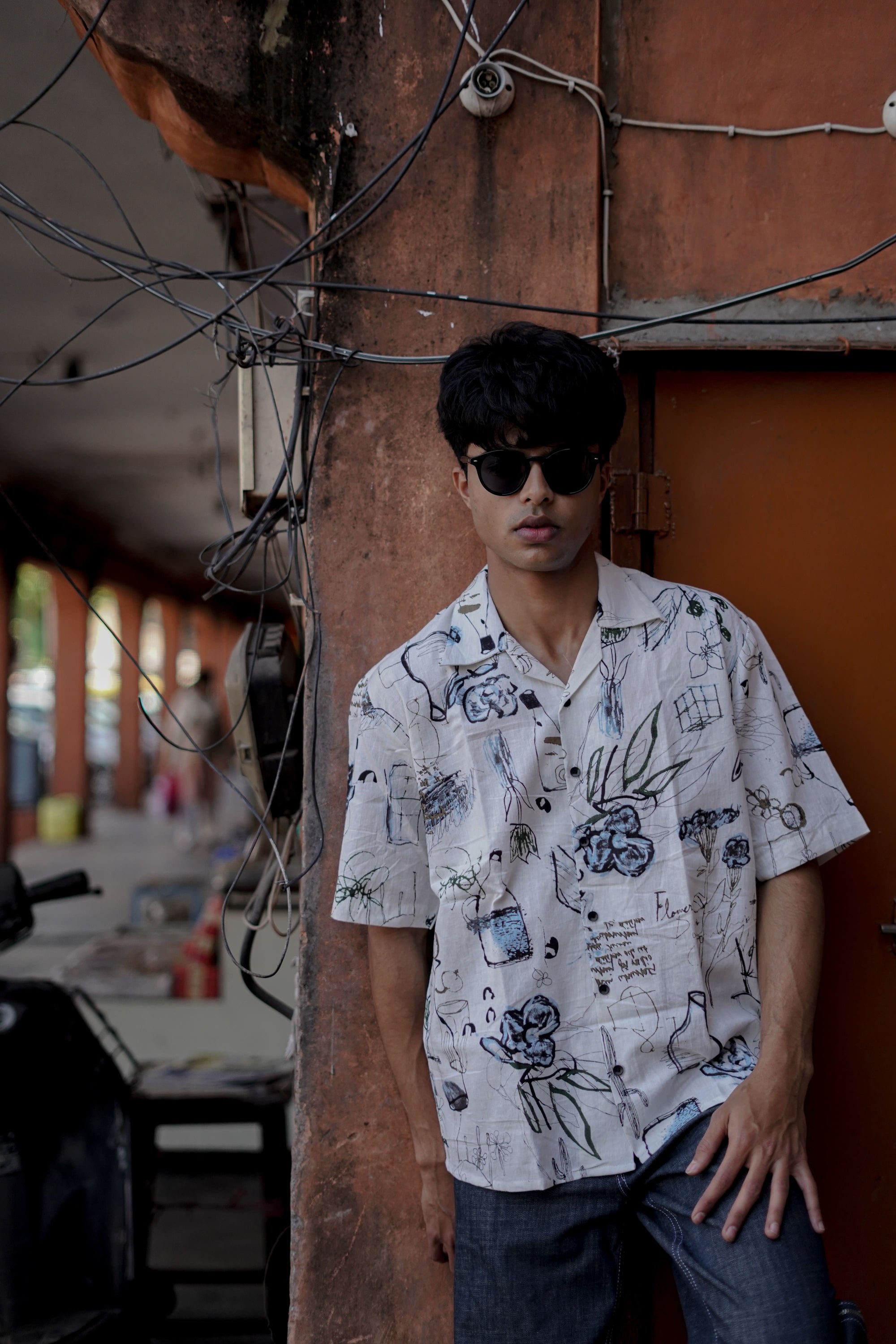 Abstract Cotton Flex Shirt