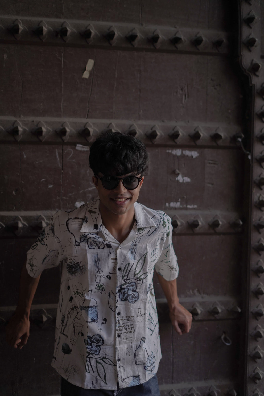Abstract Cotton Flex Shirt
