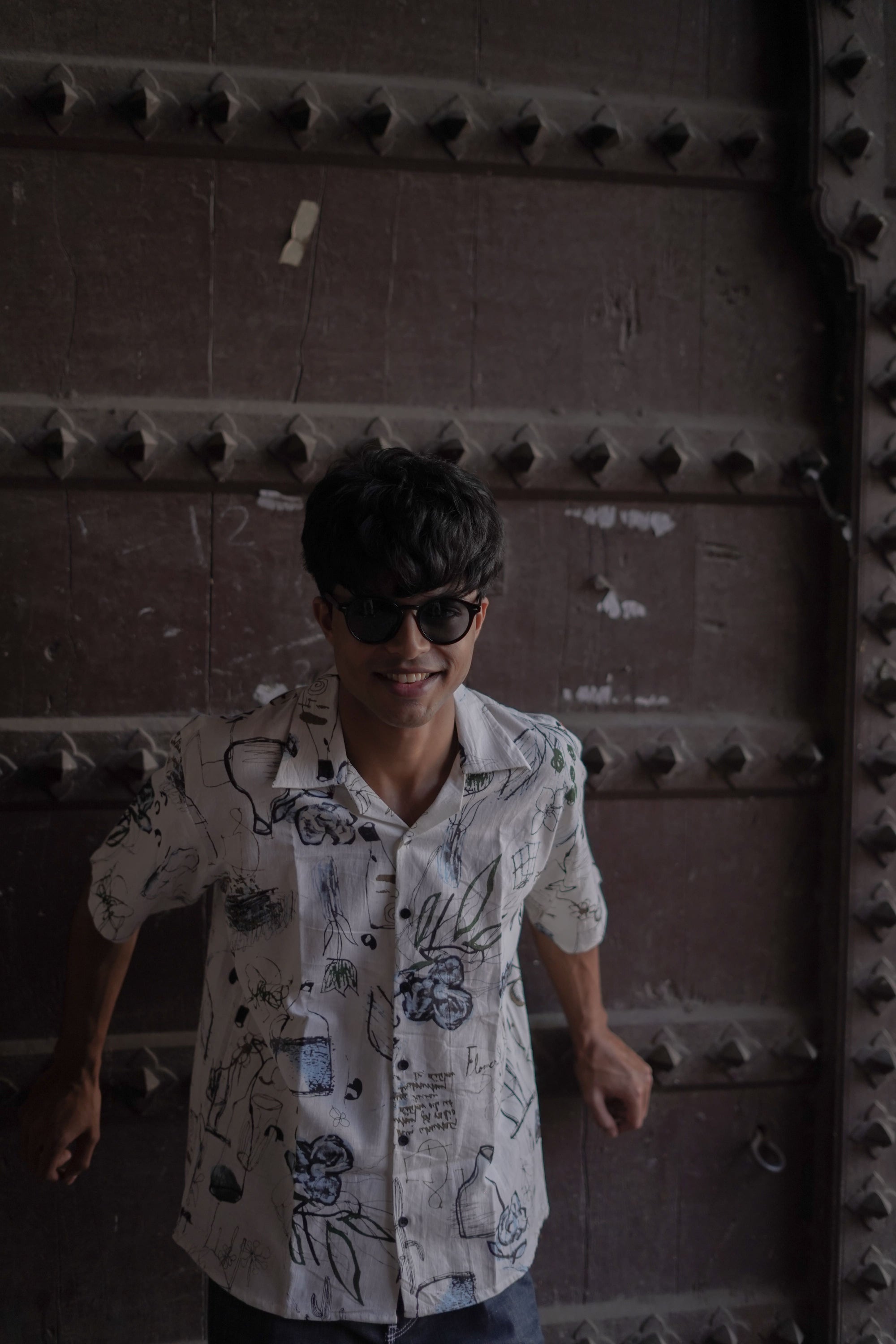 Abstract Cotton Flex Shirt