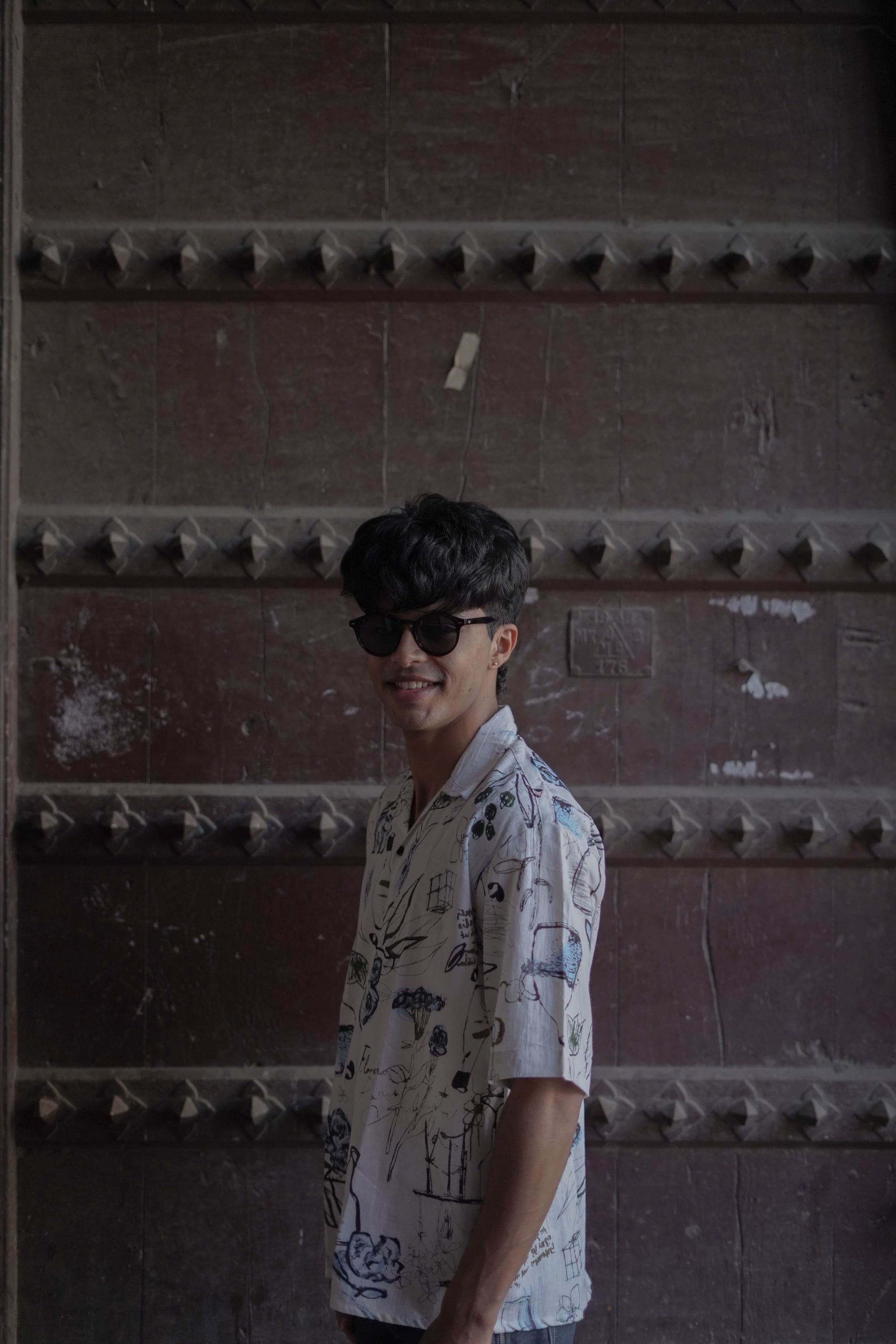 Abstract Cotton Flex Shirt