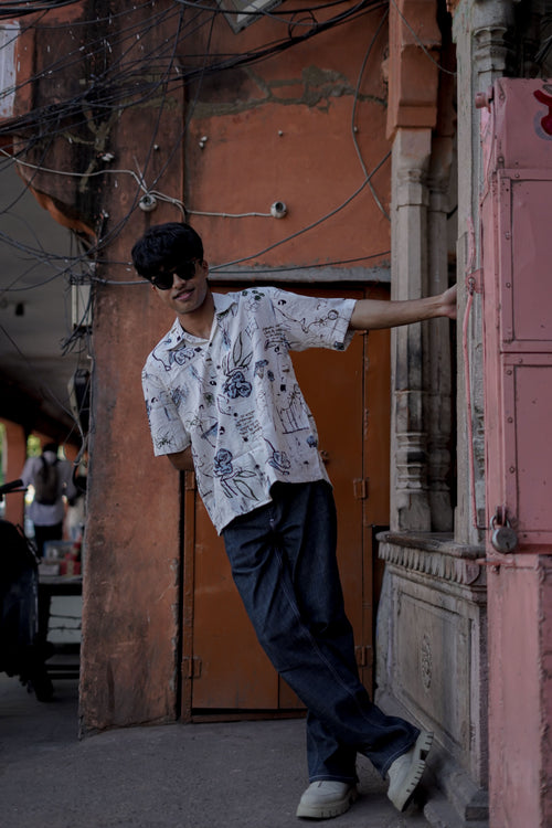 Abstract Cotton Flex Shirt
